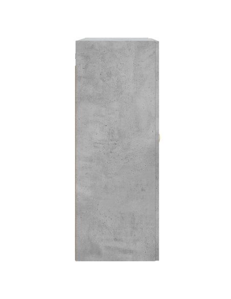 Mobile a Parete Grigio Cemento 69,5x34x90 cm Legno Multistrato