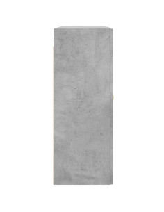 Armadietti a Parete 2 pz Grigio Cemento in Legno Multistrato