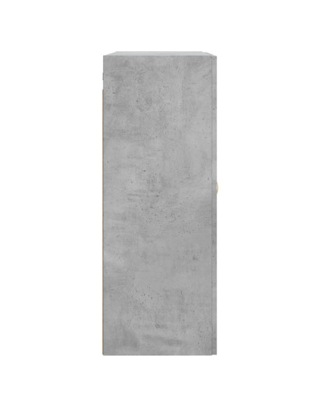 Armadietti a Parete 2 pz Grigio Cemento in Legno Multistrato