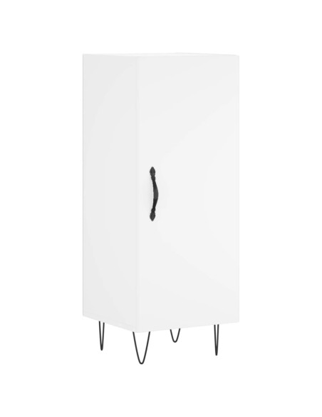 Credenza Bianca 34,5x34x180 cm in Legno Multistrato