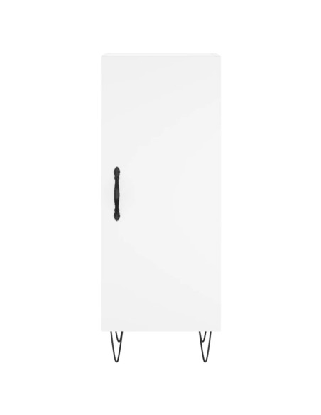 Credenza Bianca 34,5x34x180 cm in Legno Multistrato