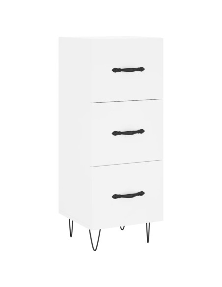Credenza Bianca 34,5x34x180 cm in Legno Multistrato