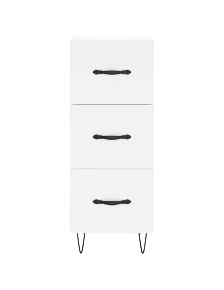 Credenza Bianca 34,5x34x180 cm in Legno Multistrato