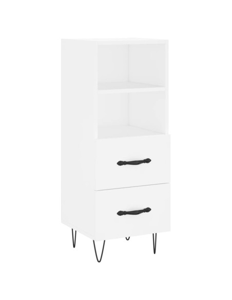 Credenza Bianca 34,5x34x180 cm in Legno Multistrato