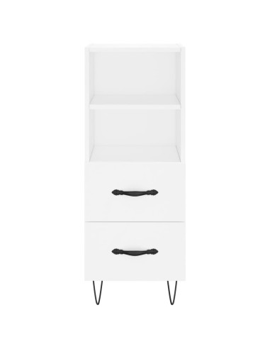 Credenza Bianca 34,5x34x180 cm in Legno Multistrato