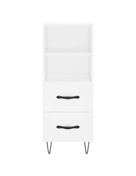 Credenza Bianca 34,5x34x180 cm in Legno Multistrato