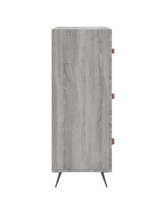 Cassettiera Grigio Sonoma 69,5x34x90 cm in Legno Multistrato