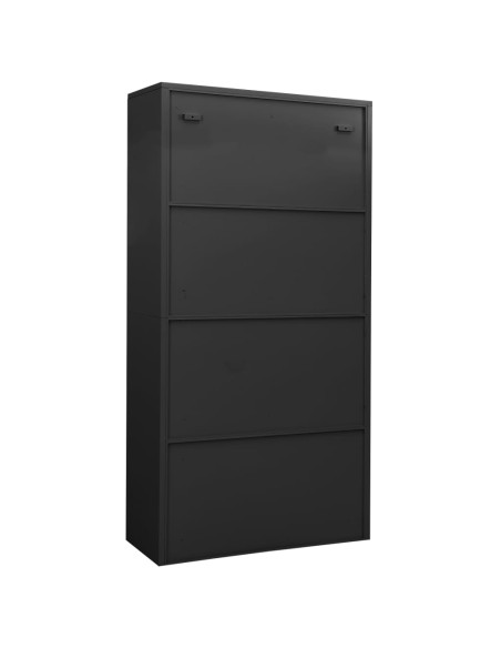 Armadio per Ufficio Antracite 90x40x180 cm in Acciaio
