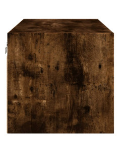 Mobile a Muro con Ante in Vetro Rovere Fumo 102x37x35 cm