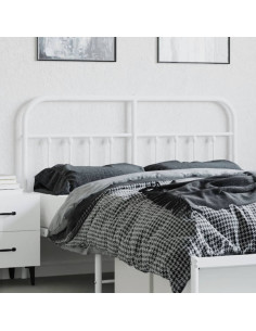 Testiera in Metallo Bianco 135 cm 2