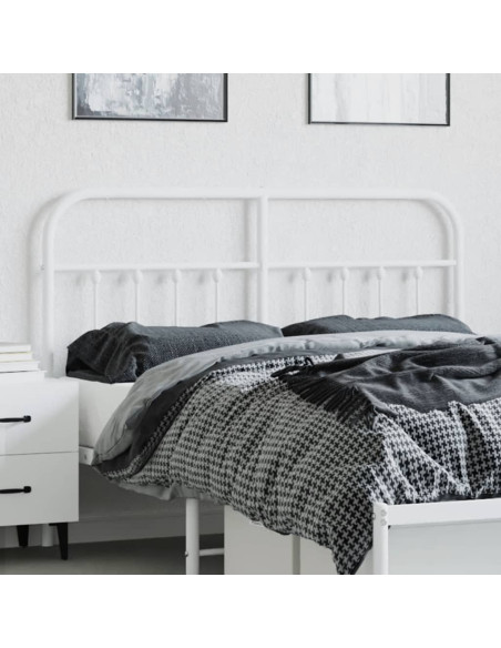 Testiera in Metallo Bianco 135 cm