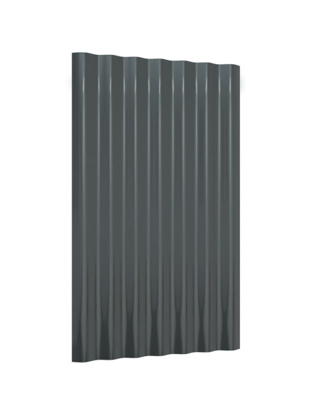 Pannelli Tetto 36pz Acciaio Verniciato Polvere 60x36 Antracite