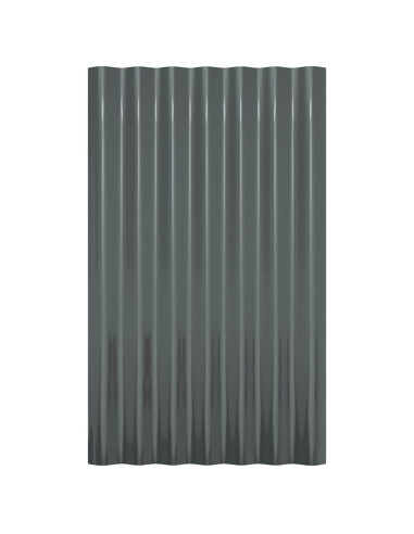 Pannelli Tetto 36pz Acciaio Verniciato Polvere 60x36 Antracite