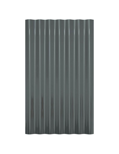 Pannelli Tetto 36pz Acciaio Verniciato Polvere 60x36 Antracite