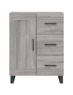 Credenza Grigio Sonoma 69,5x34x180 cm in Legno Multistrato 2