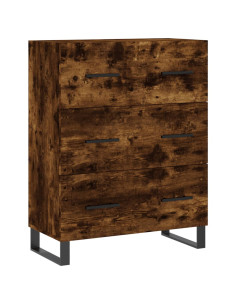 Credenza Rovere Fumo  69,5x34x180 cm in Legno Multistrato