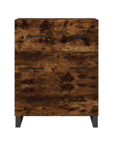 Credenza Rovere Fumo  69,5x34x180 cm in Legno Multistrato