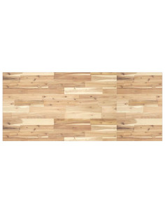Piano Tavolo Rettangolare 140x60x2cm Legno Massello di Acacia