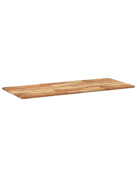 Piano Tavolo Rettangolare 120x60x2cm Legno Massello di Acacia