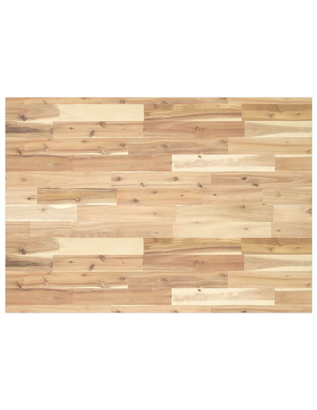 Piano Tavolo Rettangolare 120x70x2cm Legno Massello di Acacia