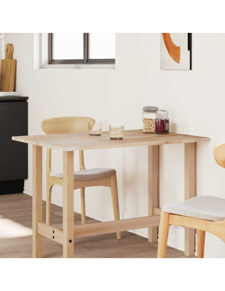 Piano Tavolo Rettangolare 120x70x2cm Legno Massello di Acacia