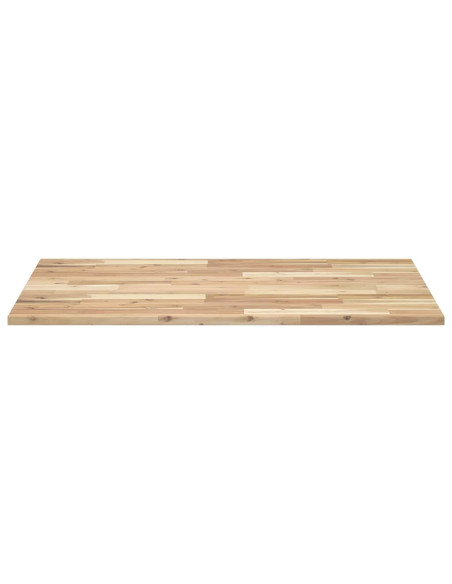 Piano Tavolo Rettangolare 120x70x2cm Legno Massello di Acacia