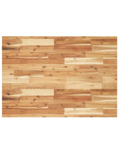 Piano Tavolo Rettangolare 120x70x2cm Legno Massello di Acacia
