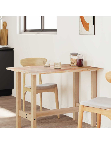 Piano Tavolo Rettangolare 120x70x2cm Legno Massello di Acacia