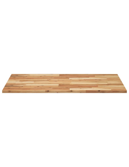 Piano Tavolo Rettangolare 120x70x2cm Legno Massello di Acacia