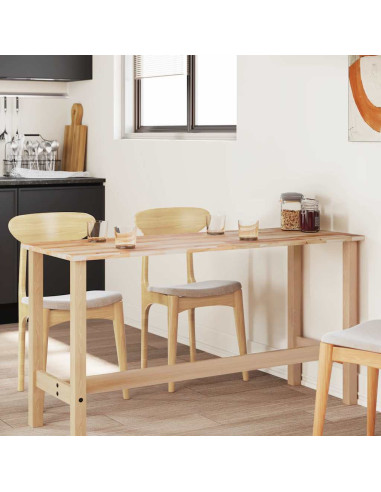 Piano Tavolo Rettangolare 140x60x2cm Legno Massello di Acacia