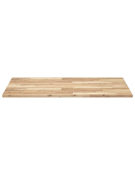 Piano Tavolo Rettangolare 100x70x2cm Legno Massello di Acacia
