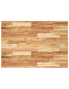 Piano Tavolo Rettangolare 100x70x2cm Legno Massello di Acacia