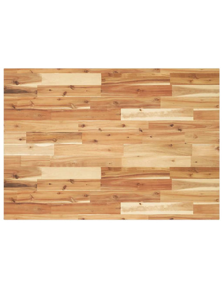 Piano Tavolo Rettangolare 100x70x2cm Legno Massello di Acacia
