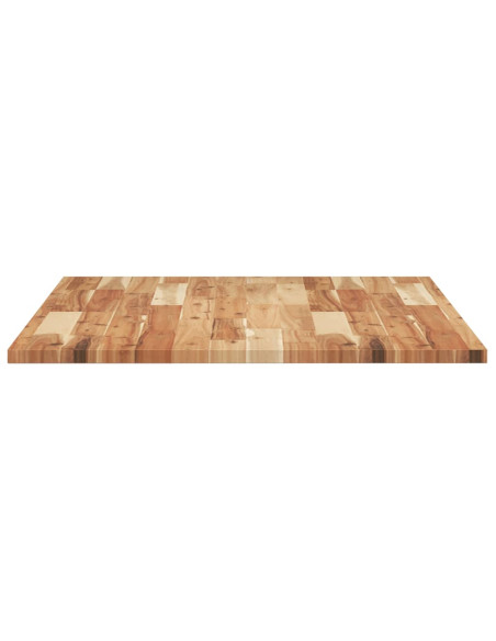 Piano Tavolo Rettangolare 100x70x2cm Legno Massello di Acacia