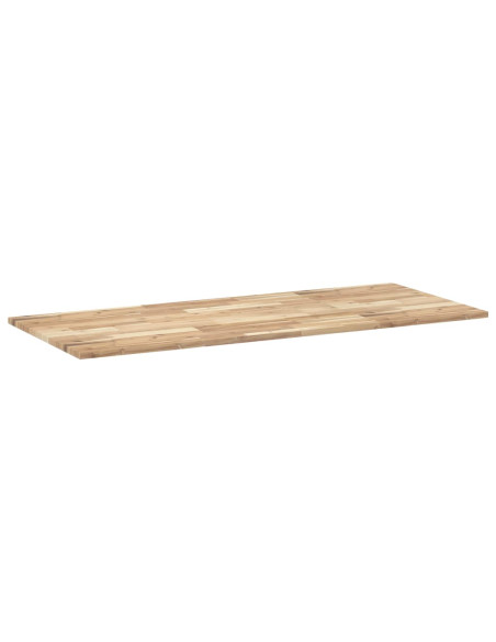 Piano da Bagno Non Trattato 120x60x2cm Legno Massello di Acacia
