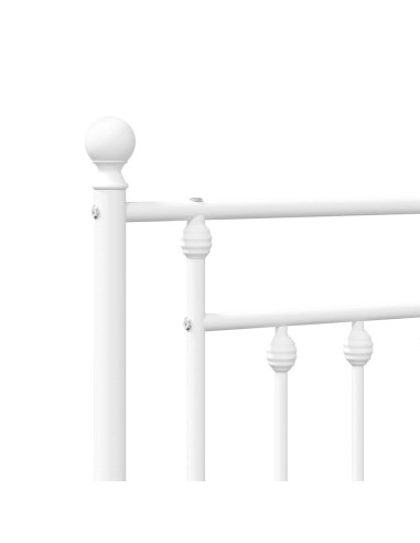 Testiera di Ricambio in Metallo Bianco 135 cm