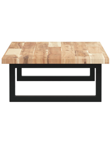 Ripiano a Parete per Lavabo in Acciaio e Massello di Acacia