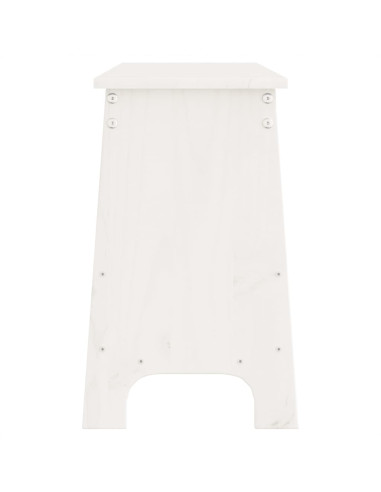 Panca da Ingresso Bianca 160x28x45 cm in Legno Massello di Pino