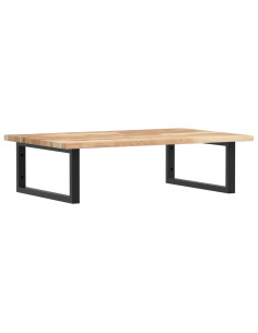 Ripiano a Parete per Lavabo in Acciaio e Massello di Acacia