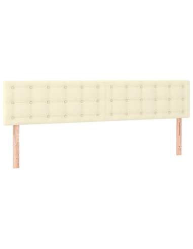 Testiere 2 pz Crema 100x5x78/88 cm in Similpelle