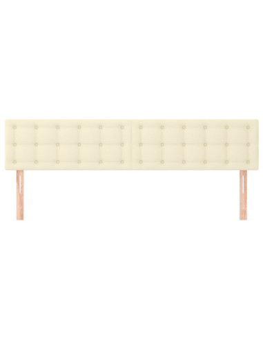 Testiere 2 pz Crema 100x5x78/88 cm in Similpelle