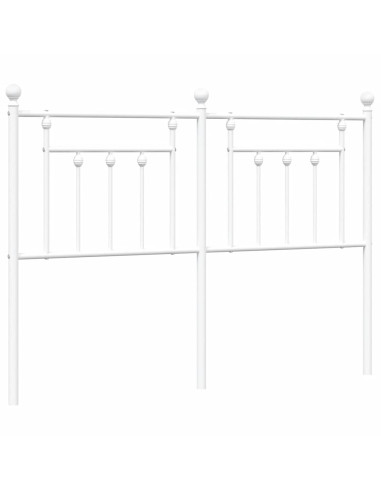 Testiera in Metallo Bianco 135 cm