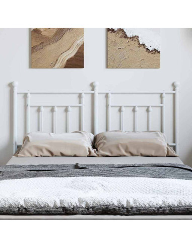 Testiera in Metallo Bianco 135 cm