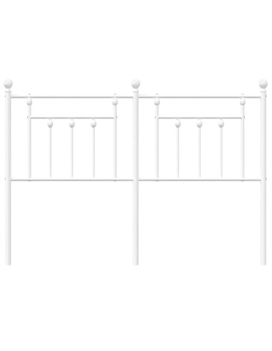 Testiera in Metallo Bianco 135 cm