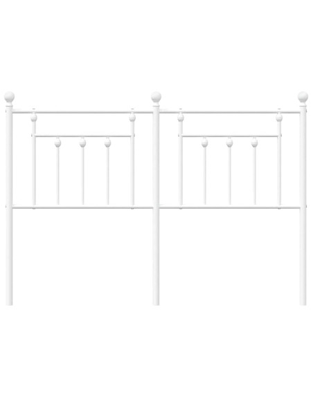 Testiera in Metallo Bianco 135 cm