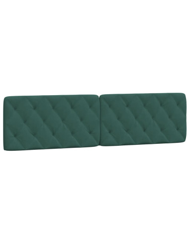 Letto con Materasso Verde Scuro 200x200 cm Velluto