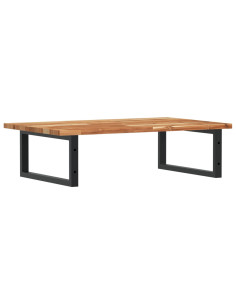 Ripiano a Parete per Lavabo in Acciaio e Massello di Acacia