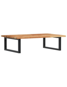 Ripiano a Parete per Lavabo in Acciaio e Massello di Acacia