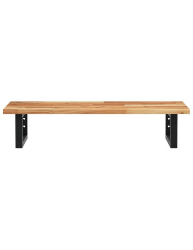 Ripiano a Parete per Lavabo in Acciaio e Massello di Acacia