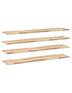Mensole da Parete 4 pz 120x30x2 cm Legno Acacia Non Trattato